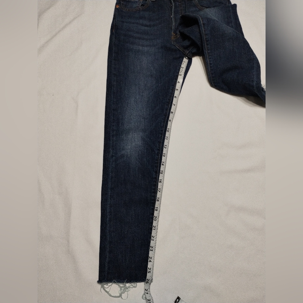 Levi's Dark Blue Ankle Jeans - Picture 4 of 12